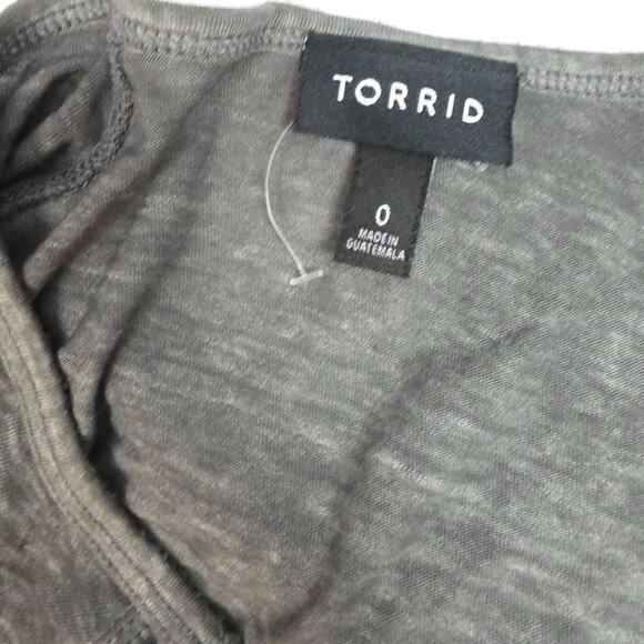 Torrid Graphic Tee Tacos & Tequila Womens Size 0 Gray Short Sleeve Cutout - Picture 5 of 8